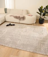 Tapis moderne - Fancy Maze crème/noir 120x170 cm