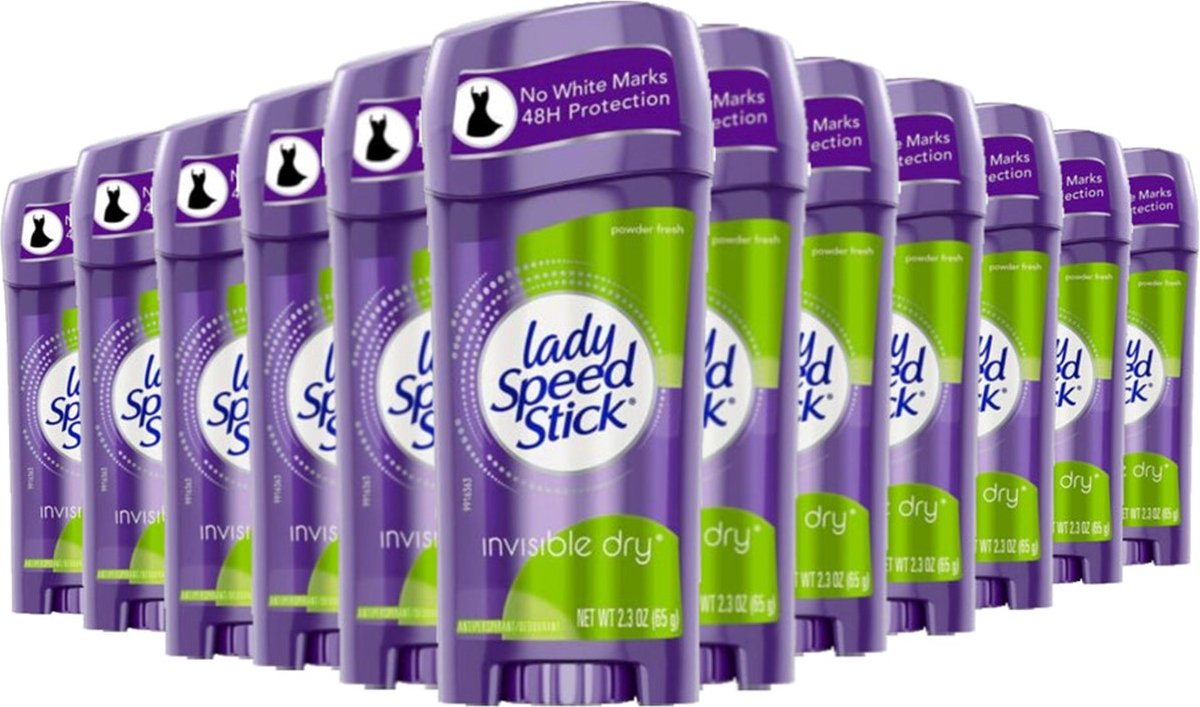 Goedkoopste Lady Speed Stick Invisible Dry Powder Fresh - Voordeelverpakking 12 x 65g