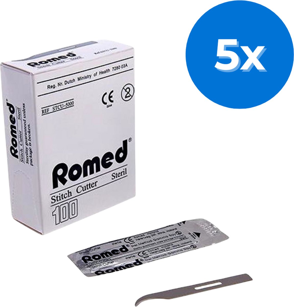 Goedkoopste Romed stitch cutter steriel 500 stuks - Set van 5 doosjes Romed