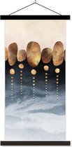 Porte-affiche avec affiche - Affiche scolaire - Or - Abstrait - Luxe - 90x180 cm - Lattes noires