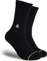 FLINCK Sportsokken Zwart - Essentials Black - Maat 39-41 - Unisex - Heren Sokken - Dames Sokken - Naadloze sokken - Crossfit Sokken - Hardloop Sokken - Fitness Sokken - Fietssokken
