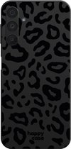 HappyCase Hoesje met leuke Luipaard Zwart Print Geschikt voor Samsung Galaxy A15 | Flexibel TPU | Stijlvolle Back Cover