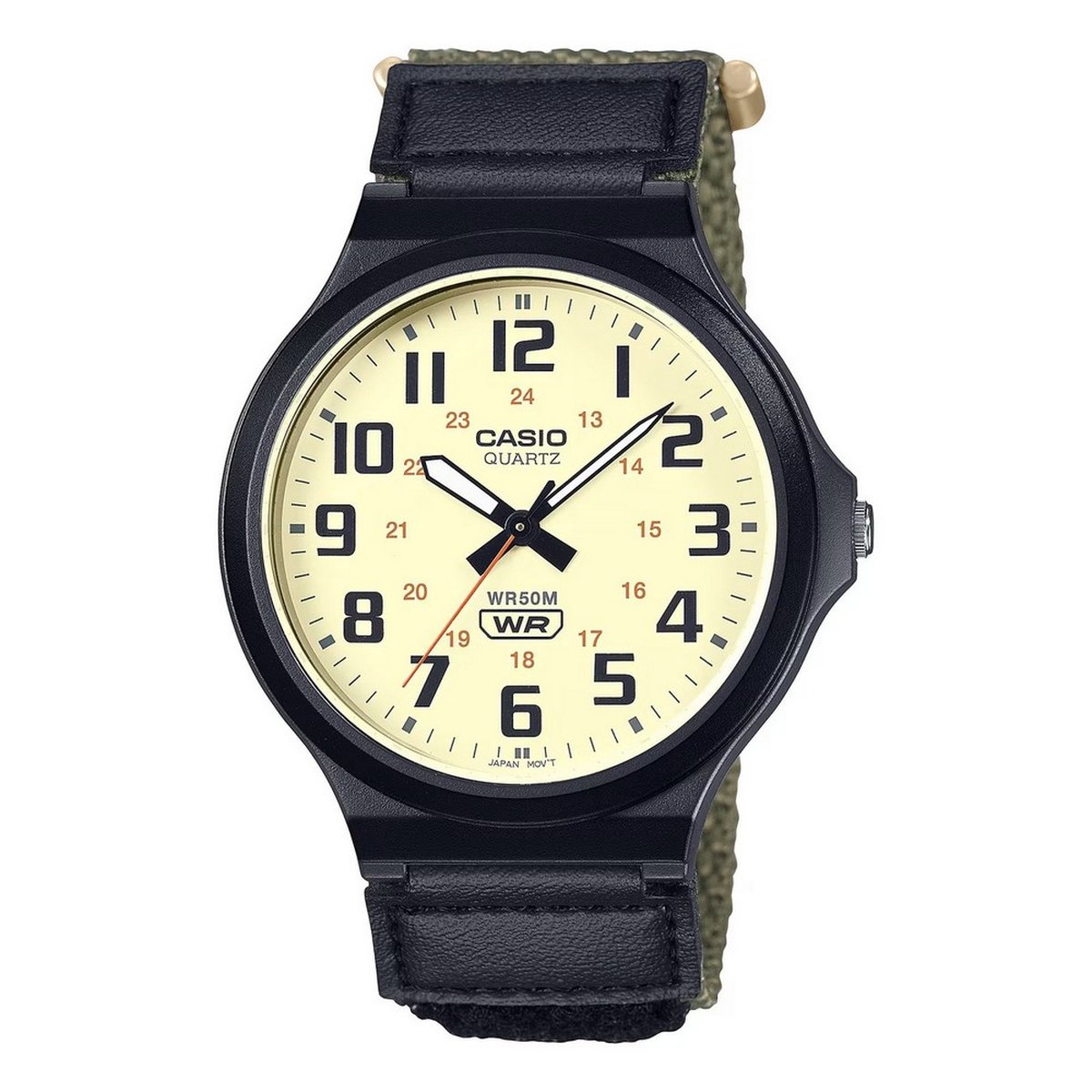 Casio Casio Collection MW-240B-3BVEF Horloge - Textiel - Bruin - Ø 42 mm