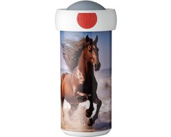 foto van Mepal schoolbeker Campus – 300 ml – Sluit goed af – Drinkbeker voor kinderen – Wild horse