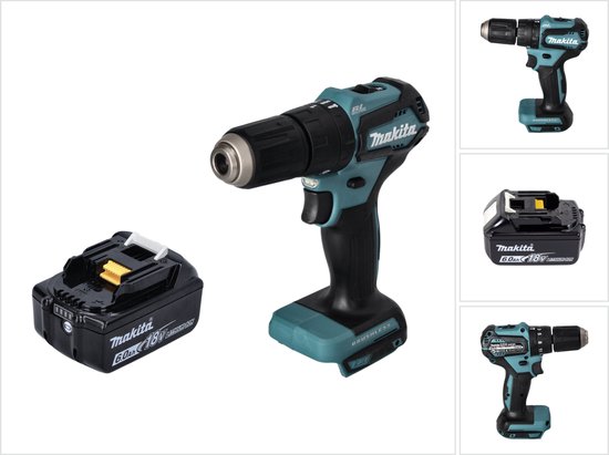Makita DHP 483 G1 accu klopboormachine 18 V 40 Nm borstelloos + 1x accu 6,0 Ah - zonder oplader