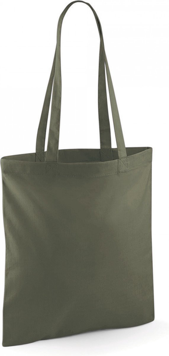 Westford Mill Bag For Life - Long Handles WM101 - Olive Green - 38 x 42 cm