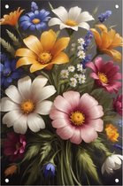 Bos bloemen tuinposter - Natuur poster - Tuinposter bloemen - Muurdecoratie buiten - Tuindoek - Posters - 80 x 120 cm