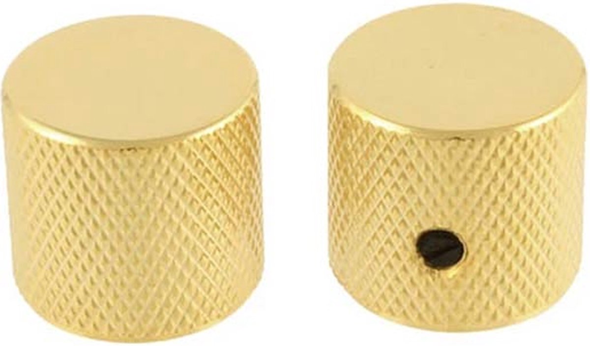 Allparts MK0115002 Gouden Barrelknoppen voor USA Solid Shaft Pots - 2 Stuks