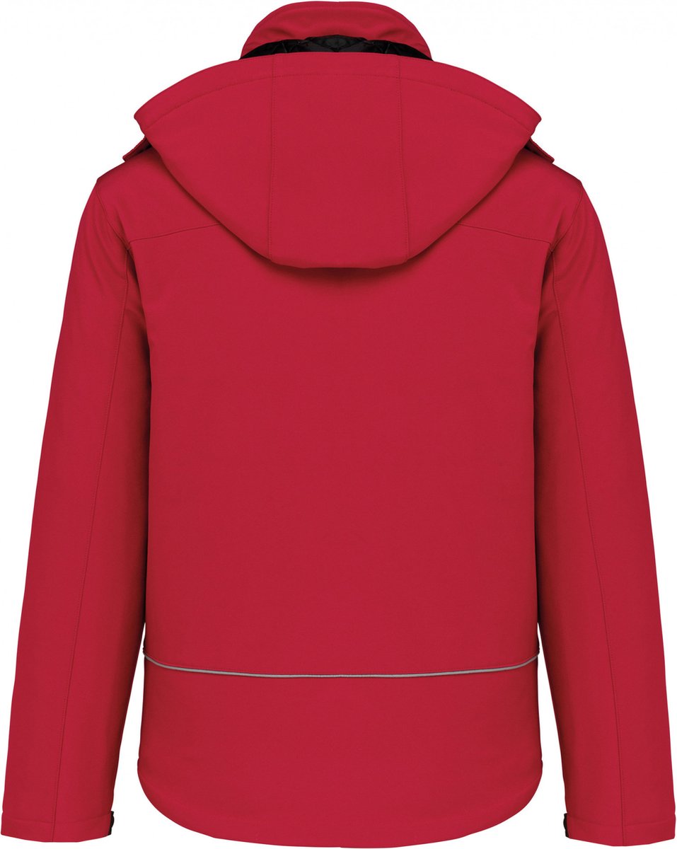 Kariban Gewatteerde softshell herenparka met capuchon K650 Rood