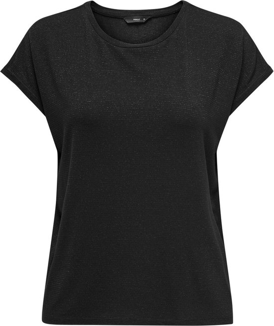 Only T-shirt Onlclaudia S/s Glitter Stripe Top J 15318422 Black Dames Maat - S