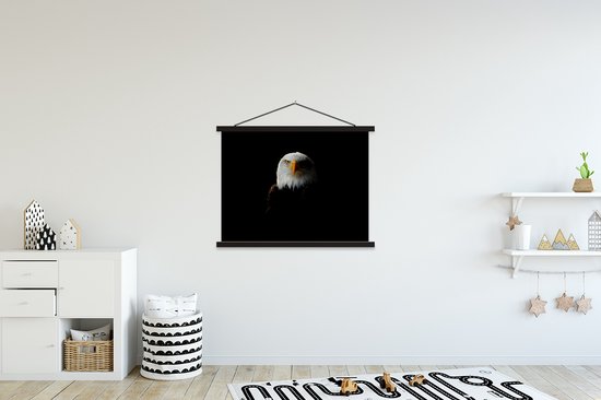 Support pour affiche avec affiche 120x90 cm - Affiche scolaire - Aigle - Vogel - Zwart - Affiche textile - Lattes noires
