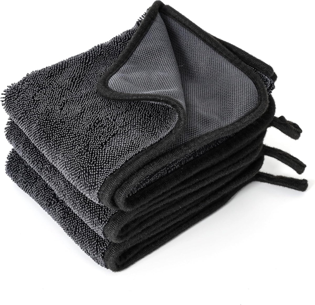Goedkoopste XXL droogdoek, 3 stuks, extreem absorberende droogdoek, douche, 40 x 60 cm, zwart, sneldrogend, droogdoek voor het verwijderen van water in douche en badkamer