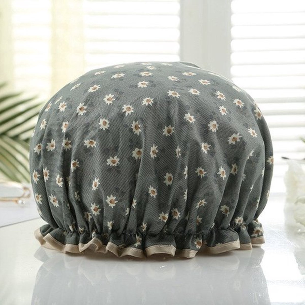 Goedkoopste CHPN - Douchemuts - Bloemetjes douchemuts - Groen - Douchekapje - Praktische douchemuts - Douche kapje - Douche cap - Douchecap - Douche muts - Shower cap - Flowers