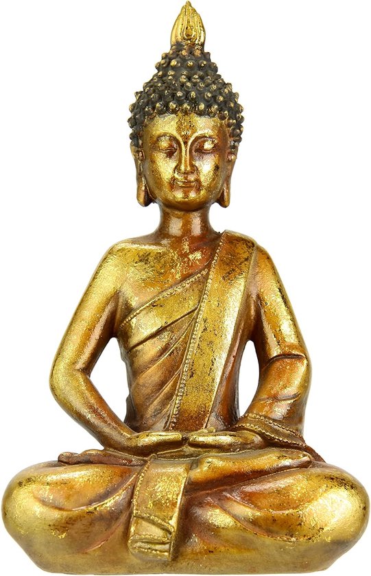 Boeddha beeld - Tuinbeeld Boeddha beeld Groot Antiek Zilver 73cm