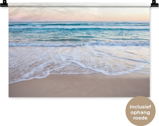 Tenture murale - Tissu mural - Plage - Mer - Pastel - 60x40 cm - Tapisserie