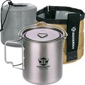 Camping Titanium pot cup cup koffiepot buiten