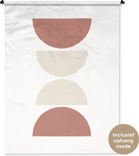 Wandkleed - Wanddoek - Minimalisme - Pastel - Design - 120x160 cm - Wandtapijt