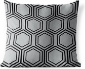 Buitenkussen - Hexagon - Lijn - Patronen - 45x45 cm - Weerbestendig
