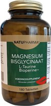 Natupharma Magnesium Bisglycinaat 125 mg - Taurine - Bioperine - Vegan- voedingssupplement- 180 tabletten