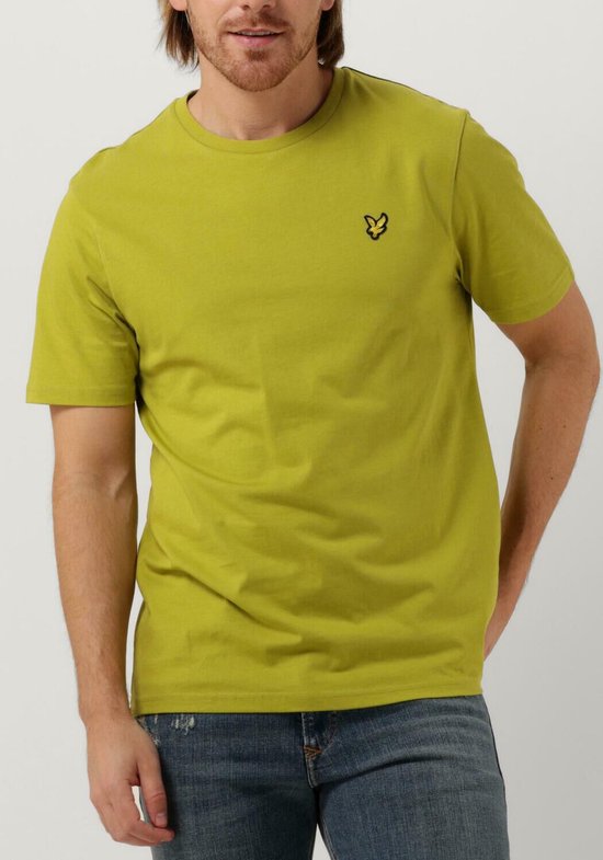 Lyle & Scott Plain T-shirt Polo's & T-shirts Heren - Polo shirt - Groen - Maat XS