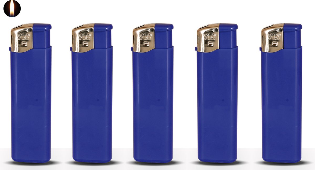 Goedkoopste Aanstekers 50 stuks in tray blauw - bedruk aanstekers- navulbaar - reclame aanstekers