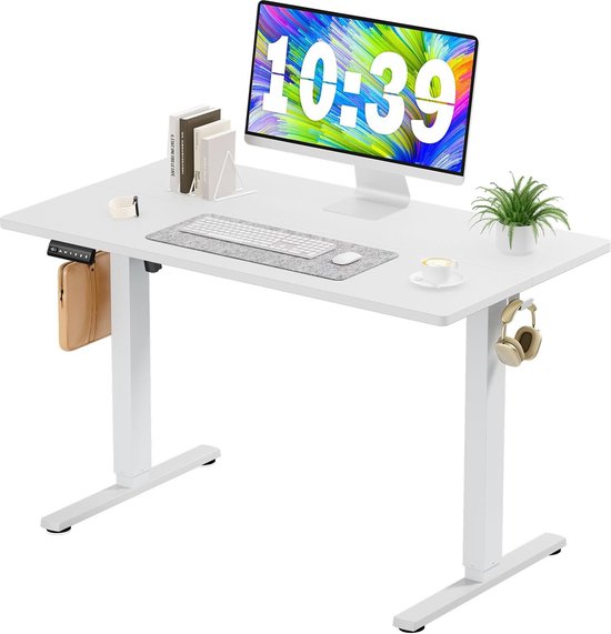 Verstelbaar staand bureau - 40 inch Elektrisch staand-zitbureau - met volledig tafelblad - Moderne staande computertafel - Gaming bureau Ergonomische werkplek - Zwart