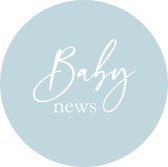Studio le petit - Sticker baby nieuws - 50 Stuks - Geboortesticker - Sluitzegel - Lichtblauw - Zwanger