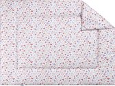 BINK Bedding Boxkleed Linde 71 x 122 cm - vulling fiberfill 400 grams - bloemen - vlinders - regenboog - lila - rood - peach - groen - wit