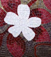 Fotobehang - Red Mosaic 225x250cm - Vliesbehang