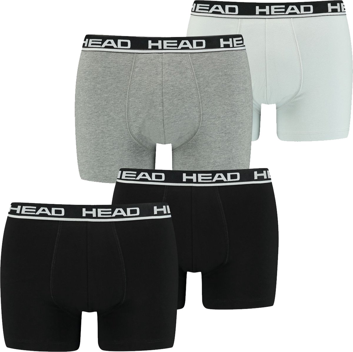 HEAD Heren Boxershorts HEAD BASIC BOXER 4er Pack Veelkleurig S