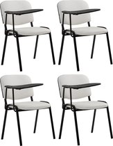CLP Ken Set van 4 stoelen - met klaptafel - Kunstleer wit
