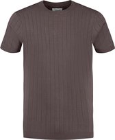 Pure Path T-shirt Knitted Short Sleeve 24010808 49 Brown Mannen Maat - L