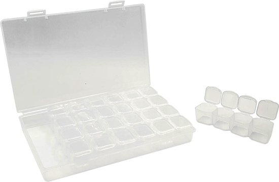 Diamond Painting Accessoire - Opslagdoos met Deksel & 28 Uitneembare ...