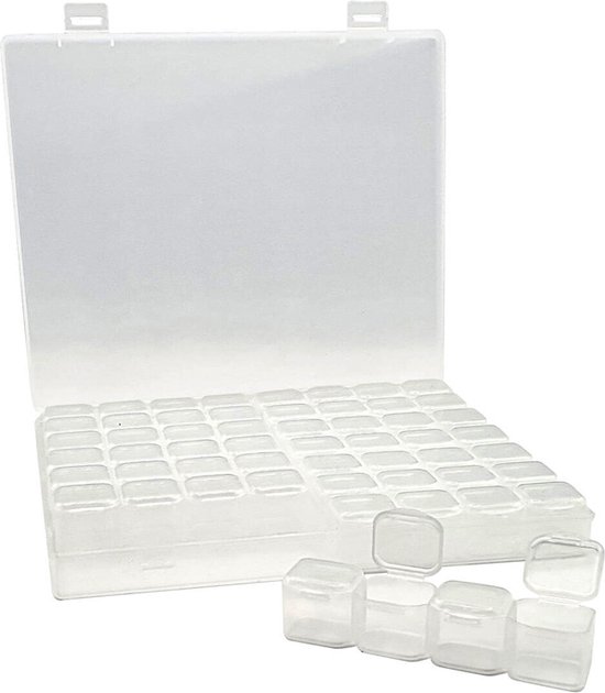 Diamond Painting Accessoire - Opslagdoos met Deksel & 56 Uitneembare ...