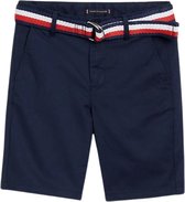 Tommy Hilfiger WOVEN BELTED SHORTS Jongens Broek - Blue - Maat 12