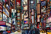 Fotobehang - Times Square 225x250cm - Vliesbehang