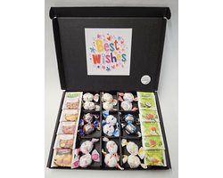 Chocolade Ballen – Thee Proeverij Pakket Groot | Mystery Card ‘Best Wishes’ met persoonlijke (video)boodschap | Chocolade-Theepakket | Feestdagen box | Chocolade cadeau | Valentijnsdag | Verjaardag | Moederdag | Vaderdag