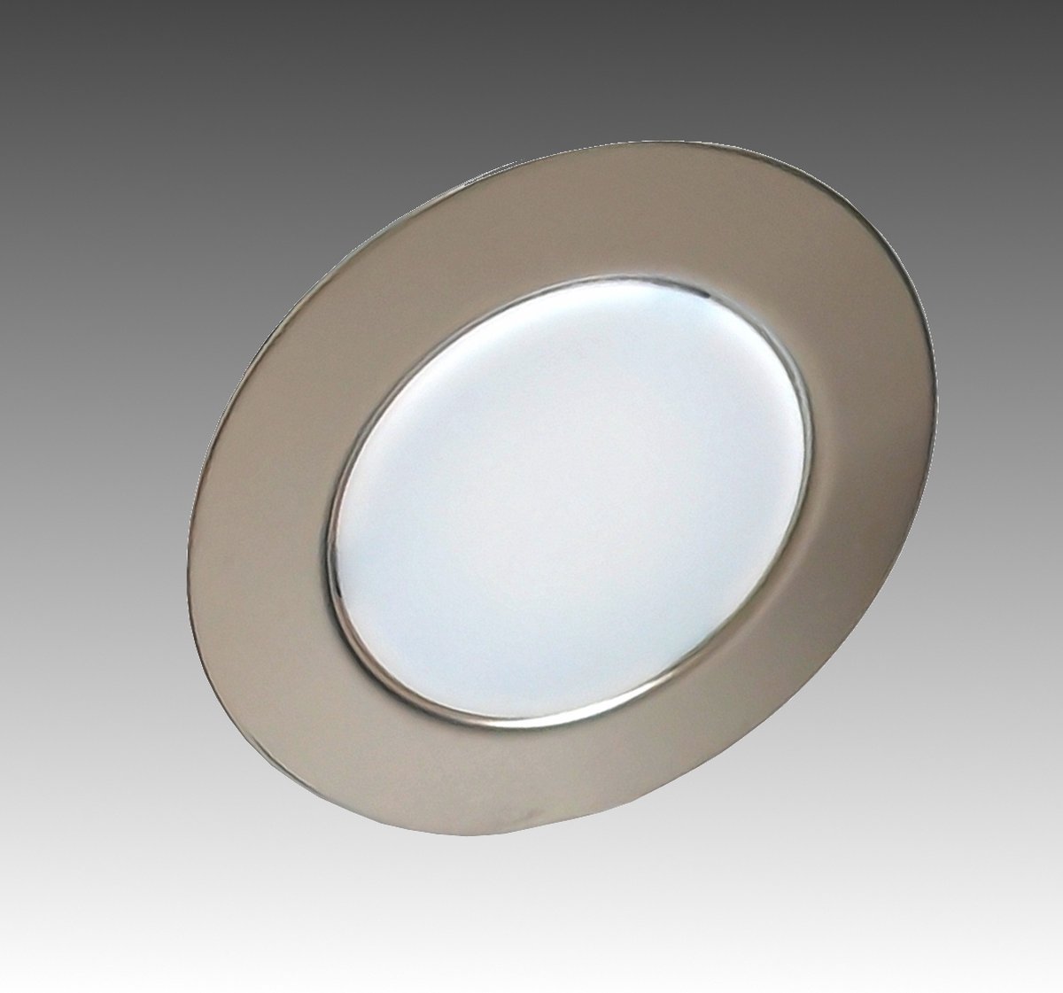 Trango Set van 1 - 12 Volt AC/DC LED Meubelinbouwspot G4E-018 Inbouwlamp, Plafondlamp in Chroom Meubellamp, Inbouwlamp (Vervangende Lamp met MR16, G4, GU5.3 Fitting) Afzuigkap Lamp, Kabinetslamp, enz.