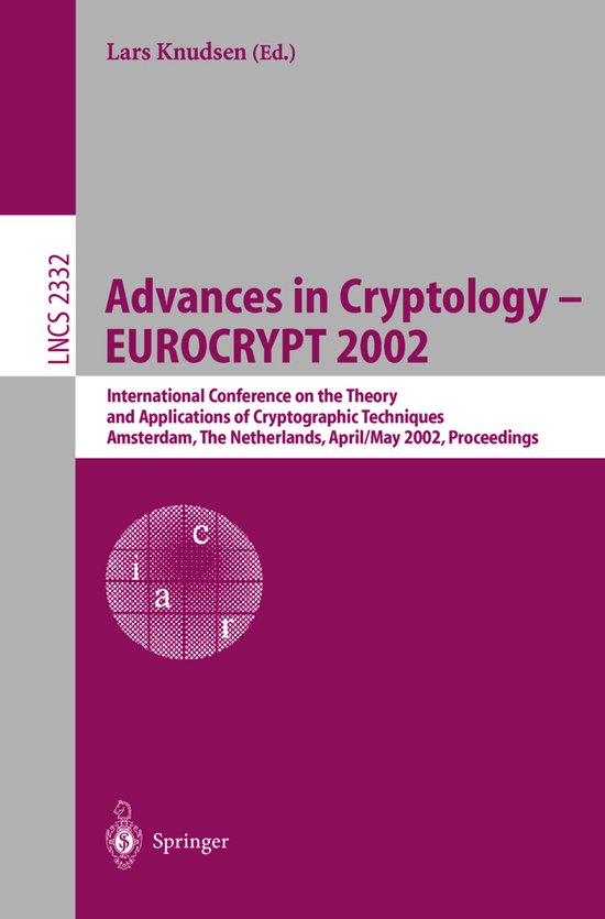 Advances in Cryptology - EUROCRYPT 2002 - cover