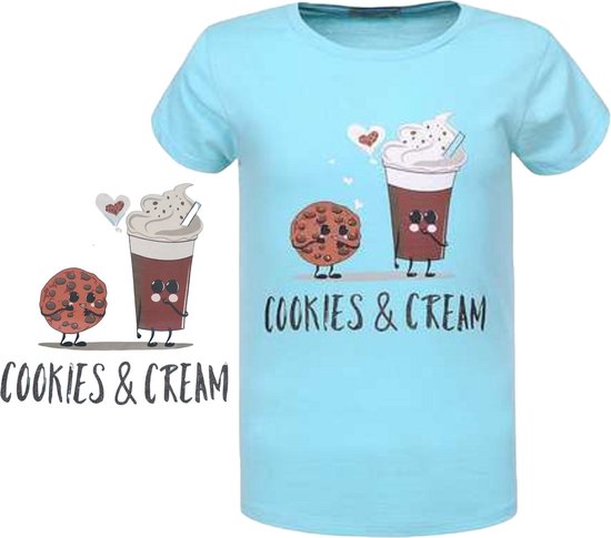 Glo-story t-shirt turquoise cookies & cream