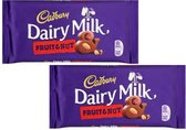 Cadbury Dairy Milk Fruit & Nut Chocolate Bar - 110g x 2