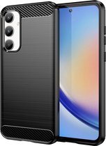 Silicone TPU gel zwart hoesje Telefoonhoesje geschikt voor Samsung Galaxy A35