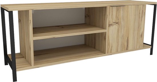 Emob- TV Meubel TV-meubel | Melamine coating | 18mm | x54x30 | Vilt Zwart - 120cm - Bruin