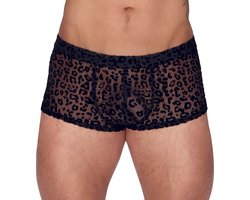 Noir Handmade - Leopard flock short Korte broek - 2XL - Zwart