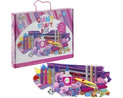 Craft Knutselkoffer set - voor kinderen - 500+ artikelen - in handige opbergkoffer