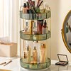 Make-up cosmetische organizer, 360° roterende opslag, make-up organizer voor dressoir, 3 lagen, groen
