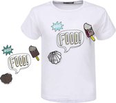 Tee shirt Glo-story blanc hello food 158