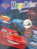 MegaColor Disney kleur- en stickerboek - Disney Pixar Cars - Extra dik! - kleurboek met 25 stickers - +/- 130 kleurplaten - knutselen voor kinderen - knutselen voor meisjes - knutselen voor jongens - kado - cadeau - verjaardag