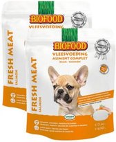 2x630gr Biofood vleesvoeding zalm hondenvoer