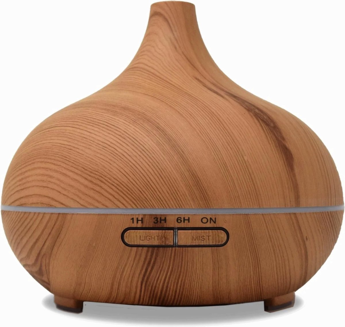 Goedkoopste Razzaro Aroma Diffuser Wood 400ml - Geurverspreider - Aromatherapie - Luchtbevochtiger - Hout Look - Vernevelaar - 7 Led Kleuren - ZONDER OLIE